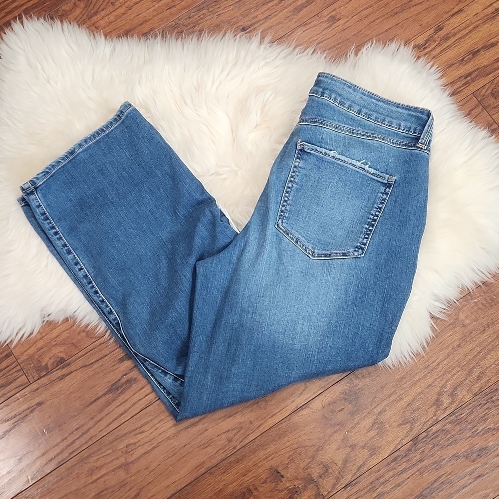 Sincerely Jules Wide Leg Distressed Womens Jeans - Picture 2 of 6